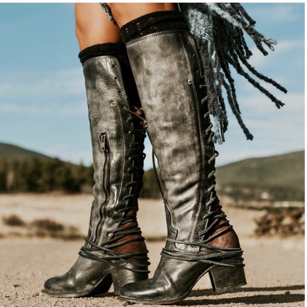 Coal distressed black freebird by Steven boots